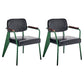 Industrial Metal Dining Room Chair Arm Open Back Dining Side Chair for Home Use Black Green 2 Piece Set Clearhalo ' kitchen&dining_furn' 'Dining Chairs' 'Dining Tables & Seating' 'dining_chair' 'furn' 'furn_dining_chair' 'Furniture' 'furniture_dining_chair' 'Kitchen & Dining Furniture' 'kitchen' 4056778