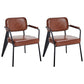 Industrial Metal Dining Room Chair Arm Open Back Dining Side Chair for Home Use Khaki-Black 2 Piece Set Clearhalo ' kitchen&dining_furn' 'Dining Chairs' 'Dining Tables & Seating' 'dining_chair' 'furn' 'furn_dining_chair' 'Furniture' 'furniture_dining_chair' 'Kitchen & Dining Furniture' 'kitchen' 4056784