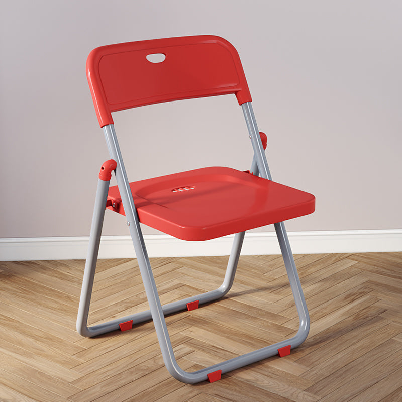 Contemporary Home Metal Dining Chair Open Back Armless Dining Side Chair Red 1 Piece Clearhalo ' kitchen&dining_furn' 'Dining Chairs' 'Dining Tables & Seating' 'dining_chair' 'furn' 'furn_dining_chair' 'Furniture' 'furniture_dining_chair' 'Kitchen & Dining Furniture' 'kitchen' 4056799