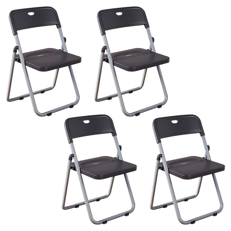 Contemporary Home Metal Dining Chair Open Back Armless Dining Side Chair Black 4 Piece Set Clearhalo ' kitchen&dining_furn' 'Dining Chairs' 'Dining Tables & Seating' 'dining_chair' 'furn' 'furn_dining_chair' 'Furniture' 'furniture_dining_chair' 'Kitchen & Dining Furniture' 'kitchen' 4056815