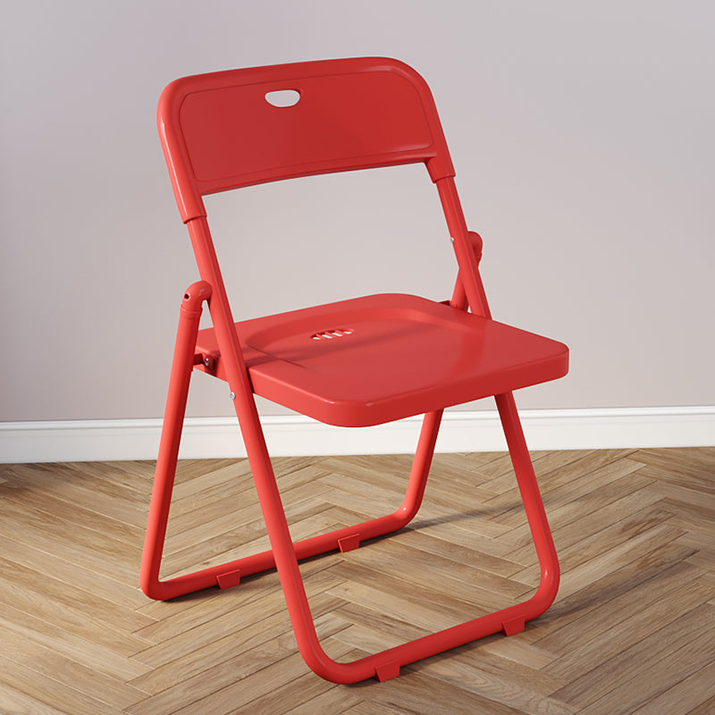 Contemporary Home Metal Dining Chair Open Back Armless Dining Side Chair Rust Red 1 Piece Clearhalo ' kitchen&dining_furn' 'Dining Chairs' 'Dining Tables & Seating' 'dining_chair' 'furn' 'furn_dining_chair' 'Furniture' 'furniture_dining_chair' 'Kitchen & Dining Furniture' 'kitchen' 4056819