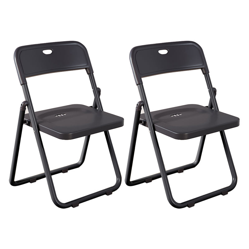 Contemporary Home Metal Dining Chair Open Back Armless Dining Side Chair Gloss Black 2 Piece Set Clearhalo ' kitchen&dining_furn' 'Dining Chairs' 'Dining Tables & Seating' 'dining_chair' 'furn' 'furn_dining_chair' 'Furniture' 'furniture_dining_chair' 'Kitchen & Dining Furniture' 'kitchen' 4056823