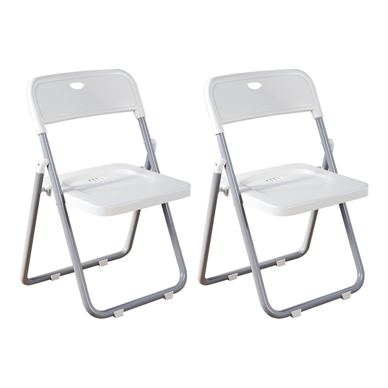 Contemporary Home Metal Dining Chair Open Back Armless Dining Side Chair White 2 Piece Set Clearhalo ' kitchen&dining_furn' 'Dining Chairs' 'Dining Tables & Seating' 'dining_chair' 'furn' 'furn_dining_chair' 'Furniture' 'furniture_dining_chair' 'Kitchen & Dining Furniture' 'kitchen' 4056826