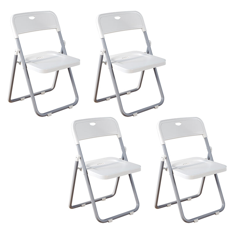 Contemporary Home Metal Dining Chair Open Back Armless Dining Side Chair White 4 Piece Set Clearhalo ' kitchen&dining_furn' 'Dining Chairs' 'Dining Tables & Seating' 'dining_chair' 'furn' 'furn_dining_chair' 'Furniture' 'furniture_dining_chair' 'Kitchen & Dining Furniture' 'kitchen' 4056827
