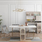 Modern Style Rectangle Dining Table 62.3" White Sintered Stone Drop-Leaf Dining Table Clearhalo ' dining_table' 'Dining Tables & Seating' 'Dining Tables' 'furn' 'furn_dining_table' 'Furniture' 'furniture_dining_table' 'Kitchen & Dining Furniture' 'kitchen&dining_furn' 'kitchen' 'kitchen_dining_table' 4060615