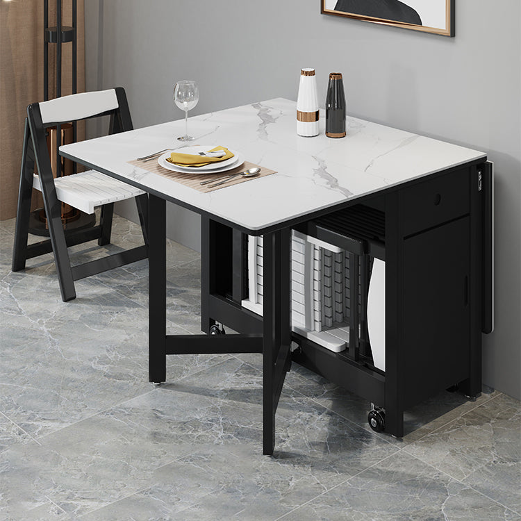 Foldable Dining Table Modern Rectangle Table with Storage Base (table only) Clearhalo ' dining_table' 'Dining Tables & Seating' 'Dining Tables' 'furn' 'furn_dining_table' 'Furniture' 'furniture_dining_table' 'Kitchen & Dining Furniture' 'kitchen&dining_furn' 'kitchen' 'kitchen_dining_table' 4060627