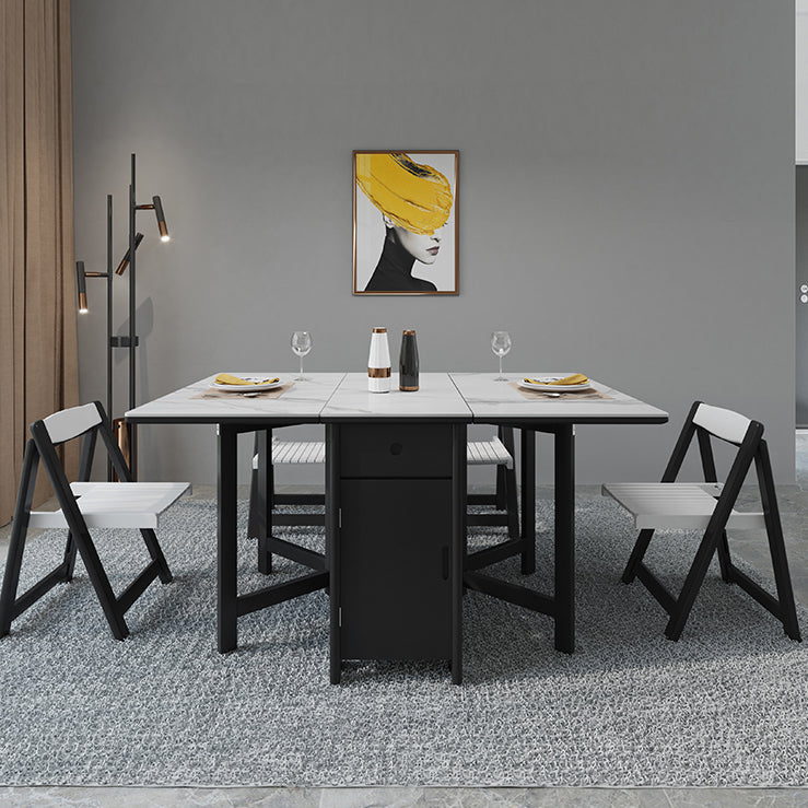 Foldable Dining Table Modern Rectangle Table with Storage Base (table only) Clearhalo ' dining_table' 'Dining Tables & Seating' 'Dining Tables' 'furn' 'furn_dining_table' 'Furniture' 'furniture_dining_table' 'Kitchen & Dining Furniture' 'kitchen&dining_furn' 'kitchen' 'kitchen_dining_table' 4060628