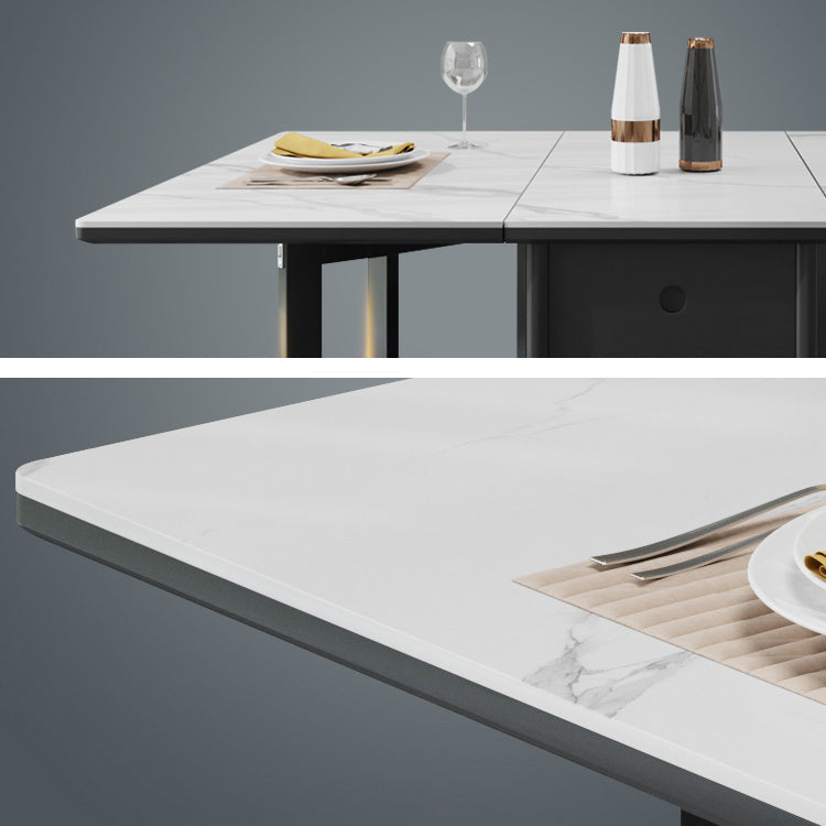 Foldable Dining Table Modern Rectangle Table with Storage Base (table only) Clearhalo ' dining_table' 'Dining Tables & Seating' 'Dining Tables' 'furn' 'furn_dining_table' 'Furniture' 'furniture_dining_table' 'Kitchen & Dining Furniture' 'kitchen&dining_furn' 'kitchen' 'kitchen_dining_table' 4060629