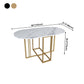 Modern Style White Dining Table Sintered Stone Drop-Leaf 56.3" Table(table only) Clearhalo ' dining_table' 'Dining Tables & Seating' 'Dining Tables' 'furn' 'furn_dining_table' 'Furniture' 'furniture_dining_table' 'Kitchen & Dining Furniture' 'kitchen&dining_furn' 'kitchen' 'kitchen_dining_table' 4060646