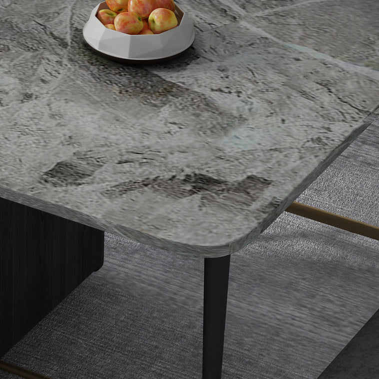 59'' Foldable Sintered Stone Top Dining Table Modern Rectangle Table with Trestle Base Clearhalo ' dining_table' 'Dining Tables & Seating' 'Dining Tables' 'furn' 'furn_dining_table' 'Furniture' 'furniture_dining_table' 'Kitchen & Dining Furniture' 'kitchen&dining_furn' 'kitchen' 'kitchen_dining_table' 4060652