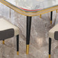 Marble Dining Table Luxury Style 4 Legs Base Rectangle Table for Dining Room Clearhalo ' dining_table' 'Dining Tables & Seating' 'Dining Tables' 'furn' 'furn_dining_table' 'Furniture' 'furniture_dining_table' 'Kitchen & Dining Furniture' 'kitchen&dining_furn' 'kitchen' 'kitchen_dining_table' 4060684