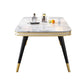 Marble Dining Table Luxury Style 4 Legs Base Rectangle Table for Dining Room White Without Chairs Clearhalo ' dining_table' 'Dining Tables & Seating' 'Dining Tables' 'furn' 'furn_dining_table' 'Furniture' 'furniture_dining_table' 'Kitchen & Dining Furniture' 'kitchen&dining_furn' 'kitchen' 'kitchen_dining_table' 4060685