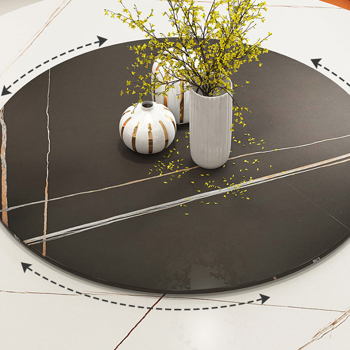 Traditional Luxury Dining Room Table Rectangle Sintered Stone Table with Pedestal Base Clearhalo ' dining_table' 'Dining Tables & Seating' 'Dining Tables' 'furn' 'furn_dining_table' 'Furniture' 'furniture_dining_table' 'Kitchen & Dining Furniture' 'kitchen&dining_furn' 'kitchen' 'kitchen_dining_table' 4060702