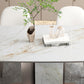 Luxury Sintered Stone Top Dining Table Rectangle Table with Metal Pedestal in Rose Gold Clearhalo ' dining_table' 'Dining Tables & Seating' 'Dining Tables' 'furn' 'furn_dining_table' 'Furniture' 'furniture_dining_table' 'Kitchen & Dining Furniture' 'kitchen&dining_furn' 'kitchen' 'kitchen_dining_table' 4060735