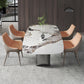Luxury Sintered Stone Top Dining Table Rectangle Table with Double Pedestal Clearhalo ' dining_table' 'Dining Tables & Seating' 'Dining Tables' 'furn' 'furn_dining_table' 'Furniture' 'furniture_dining_table' 'Kitchen & Dining Furniture' 'kitchen&dining_furn' 'kitchen' 'kitchen_dining_table' 4060769