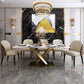 Rectangle Traditional Luxury Dining Table Sintered Stone Table with Gold Pedestal Base Clearhalo ' dining_table' 'Dining Tables & Seating' 'Dining Tables' 'furn' 'furn_dining_table' 'Furniture' 'furniture_dining_table' 'Kitchen & Dining Furniture' 'kitchen&dining_furn' 'kitchen' 'kitchen_dining_table' 4060781