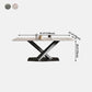 Rectangle Traditional Luxury Dining Table Sintered Stone Table with Black Pedestal Base Clearhalo ' dining_table' 'Dining Tables & Seating' 'Dining Tables' 'furn' 'furn_dining_table' 'Furniture' 'furniture_dining_table' 'Kitchen & Dining Furniture' 'kitchen&dining_furn' 'kitchen' 'kitchen_dining_table' 4060800