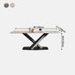 Rectangle Traditional Luxury Dining Table Sintered Stone Table with Black Pedestal Base Clearhalo ' dining_table' 'Dining Tables & Seating' 'Dining Tables' 'furn' 'furn_dining_table' 'Furniture' 'furniture_dining_table' 'Kitchen & Dining Furniture' 'kitchen&dining_furn' 'kitchen' 'kitchen_dining_table' 4060802