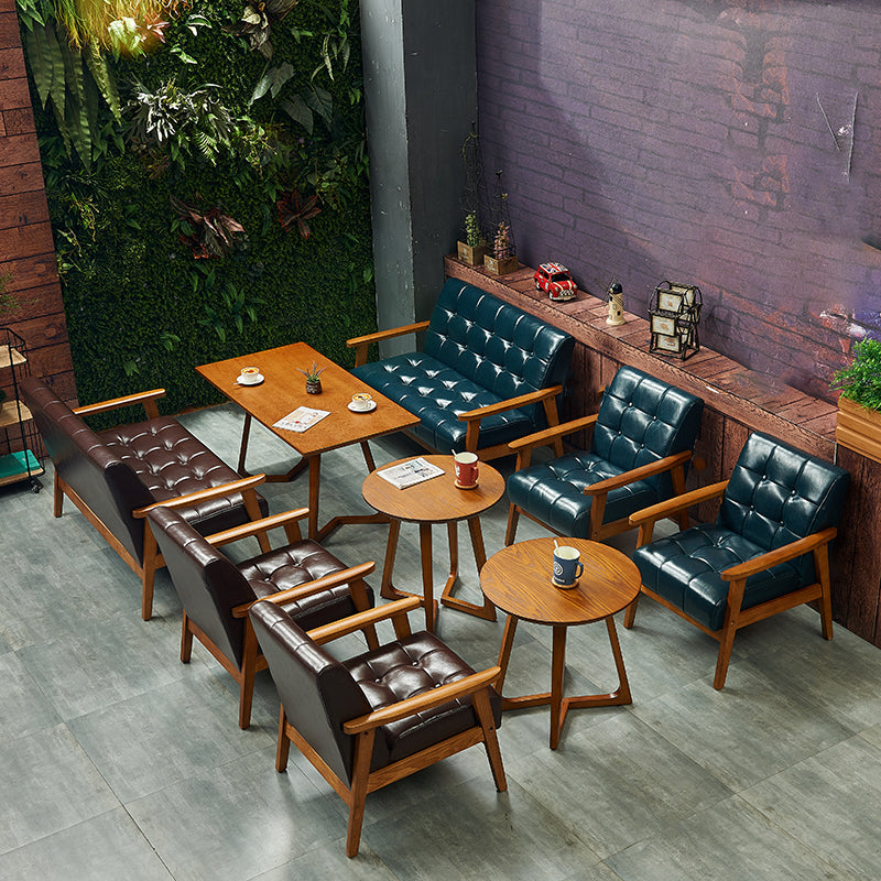 Industrial Style Dining Room Table Double Pedestal Table for Home Kitchen Dinner Clearhalo ' dining_table' 'Dining Tables & Seating' 'Dining Tables' 'furn' 'furn_dining_table' 'Furniture' 'furniture_dining_table' 'Kitchen & Dining Furniture' 'kitchen&dining_furn' 'kitchen' 'kitchen_dining_table' 4060816