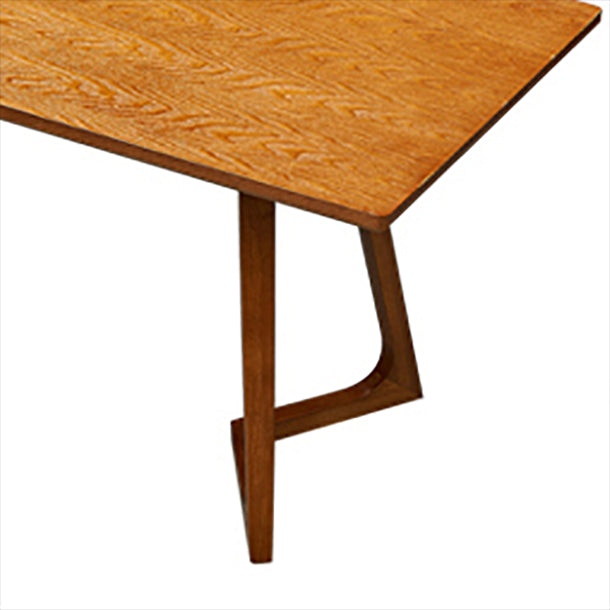 Industrial Style Dining Room Table Double Pedestal Table for Home Kitchen Dinner Clearhalo ' dining_table' 'Dining Tables & Seating' 'Dining Tables' 'furn' 'furn_dining_table' 'Furniture' 'furniture_dining_table' 'Kitchen & Dining Furniture' 'kitchen&dining_furn' 'kitchen' 'kitchen_dining_table' 4060821