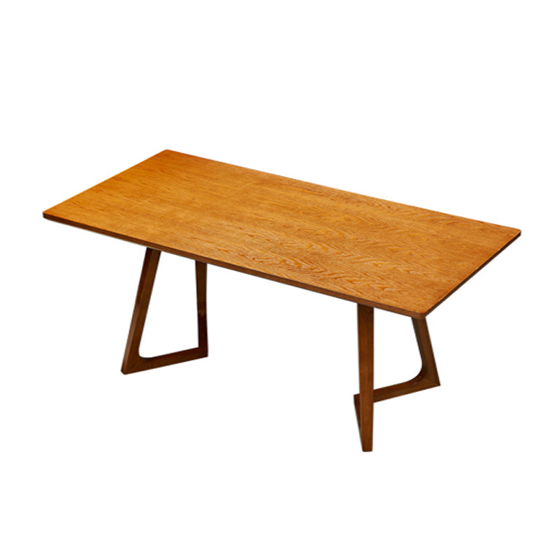 Industrial Style Dining Room Table Double Pedestal Table for Home Kitchen Dinner Rectangle Without Chairs Clearhalo ' dining_table' 'Dining Tables & Seating' 'Dining Tables' 'furn' 'furn_dining_table' 'Furniture' 'furniture_dining_table' 'Kitchen & Dining Furniture' 'kitchen&dining_furn' 'kitchen' 'kitchen_dining_table' 4060823