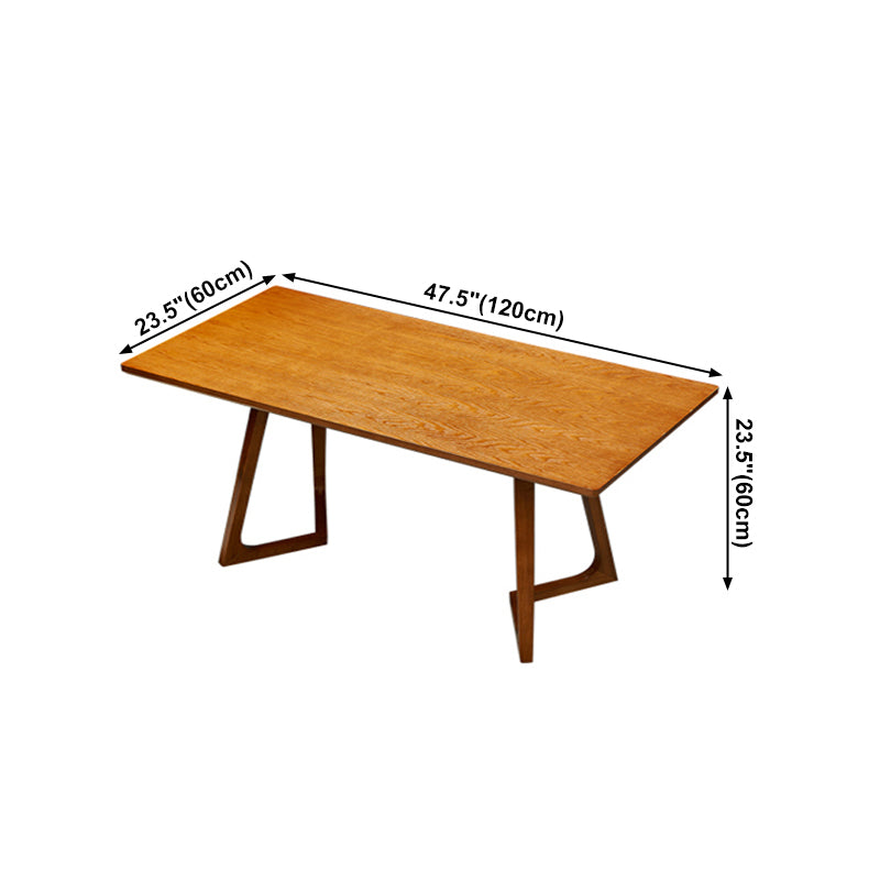 Industrial Style Dining Room Table Double Pedestal Table for Home Kitchen Dinner Clearhalo ' dining_table' 'Dining Tables & Seating' 'Dining Tables' 'furn' 'furn_dining_table' 'Furniture' 'furniture_dining_table' 'Kitchen & Dining Furniture' 'kitchen&dining_furn' 'kitchen' 'kitchen_dining_table' 4060825