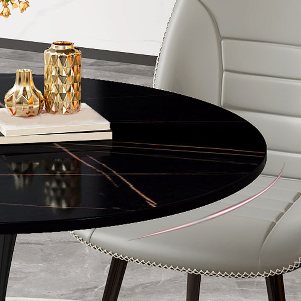 Round Traditional Luxury Dining Table Sintered Stone Table with Tulip Base Clearhalo ' dining_table' 'Dining Tables & Seating' 'Dining Tables' 'furn' 'furn_dining_table' 'Furniture' 'furniture_dining_table' 'Kitchen & Dining Furniture' 'kitchen&dining_furn' 'kitchen' 'kitchen_dining_table' 4060834