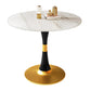 Round Traditional Luxury Dining Table Sintered Stone Table with Tulip Base White Without Chairs Clearhalo ' dining_table' 'Dining Tables & Seating' 'Dining Tables' 'furn' 'furn_dining_table' 'Furniture' 'furniture_dining_table' 'Kitchen & Dining Furniture' 'kitchen&dining_furn' 'kitchen' 'kitchen_dining_table' 4060836