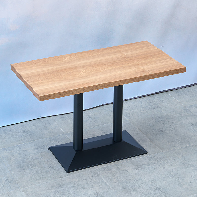 Industrial Style Dining Room Table Metal Base Table for Home Kitchen Dinner Rectangle Black Without Chairs Clearhalo ' dining_table' 'Dining Tables & Seating' 'Dining Tables' 'furn' 'furn_dining_table' 'Furniture' 'furniture_dining_table' 'Kitchen & Dining Furniture' 'kitchen&dining_furn' 'kitchen' 'kitchen_dining_table' 4060859