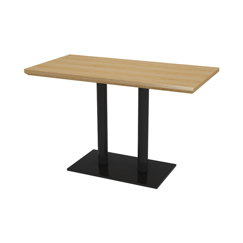 Industrial Dining Table Black Metal Base Table for Home Kitchen Dinner 47.2"L x 23.6"W x 29.5"H Without Chairs Clearhalo ' dining_table' 'Dining Tables & Seating' 'Dining Tables' 'furn' 'furn_dining_table' 'Furniture' 'furniture_dining_table' 'Kitchen & Dining Furniture' 'kitchen&dining_furn' 'kitchen' 'kitchen_dining_table' 4060869