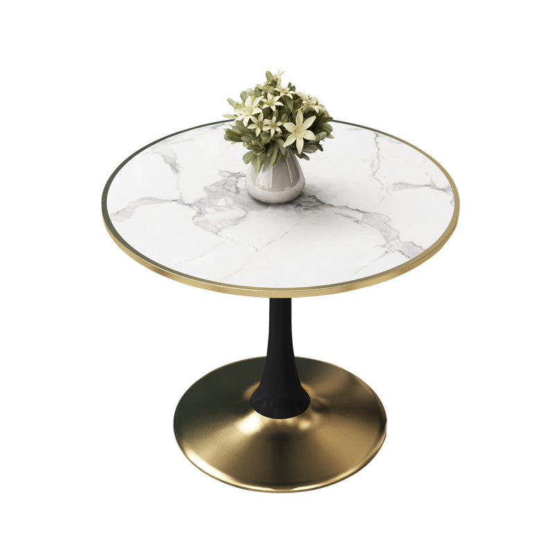 31.5-inch Metal Contemporary Dining Table Round Table for Kitchen and Dining Room White Without Chairs Clearhalo ' dining_table' 'Dining Tables & Seating' 'Dining Tables' 'furn' 'furn_dining_table' 'Furniture' 'furniture_dining_table' 'Kitchen & Dining Furniture' 'kitchen&dining_furn' 'kitchen' 'kitchen_dining_table' 4060901