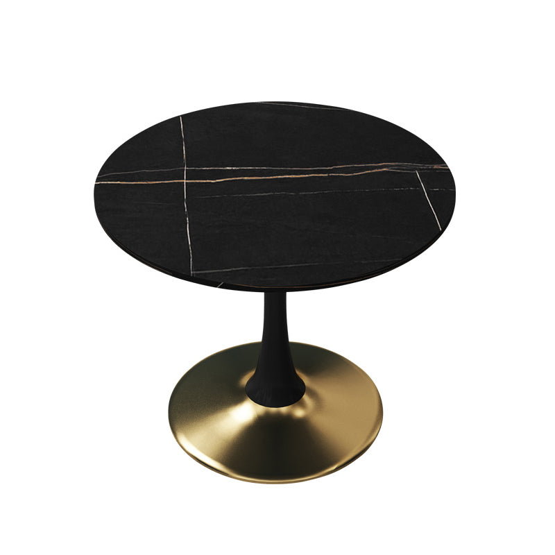 31.5-inch Metal Contemporary Dining Table Round Table for Kitchen and Dining Room Black Without Chairs Clearhalo ' dining_table' 'Dining Tables & Seating' 'Dining Tables' 'furn' 'furn_dining_table' 'Furniture' 'furniture_dining_table' 'Kitchen & Dining Furniture' 'kitchen&dining_furn' 'kitchen' 'kitchen_dining_table' 4060905