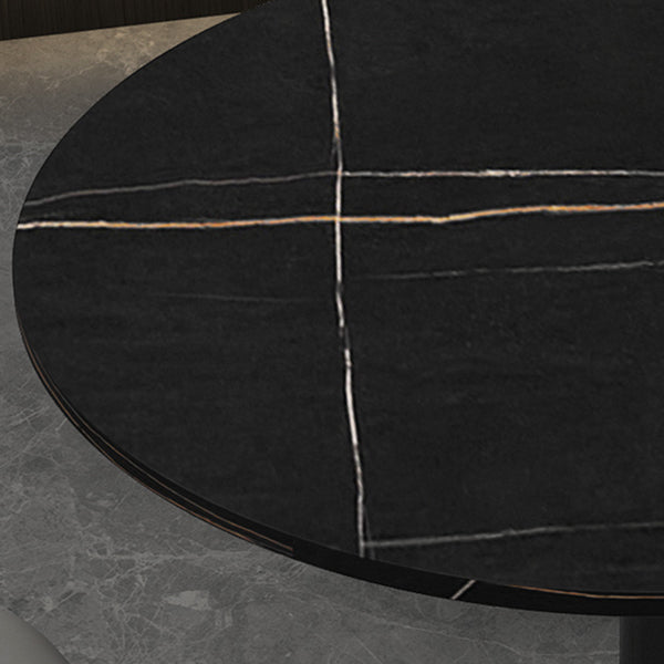 31.5-inch Metal Contemporary Dining Table Round Table for Kitchen and Dining Room Clearhalo ' dining_table' 'Dining Tables & Seating' 'Dining Tables' 'furn' 'furn_dining_table' 'Furniture' 'furniture_dining_table' 'Kitchen & Dining Furniture' 'kitchen&dining_furn' 'kitchen' 'kitchen_dining_table' 4060906