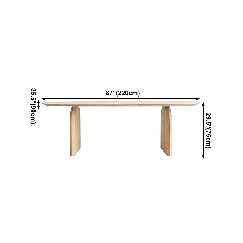 Oval Dinette Table Simplicity Style Double Pedestal Furniture for Indoor Clearhalo ' dining_table' 'Dining Tables & Seating' 'Dining Tables' 'furn' 'furn_dining_table' 'Furniture' 'furniture_dining_table' 'Kitchen & Dining Furniture' 'kitchen&dining_furn' 'kitchen' 'kitchen_dining_table' 4060926