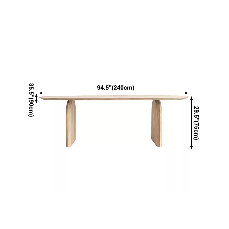 Oval Dinette Table Simplicity Style Double Pedestal Furniture for Indoor Clearhalo ' dining_table' 'Dining Tables & Seating' 'Dining Tables' 'furn' 'furn_dining_table' 'Furniture' 'furniture_dining_table' 'Kitchen & Dining Furniture' 'kitchen&dining_furn' 'kitchen' 'kitchen_dining_table' 4060927