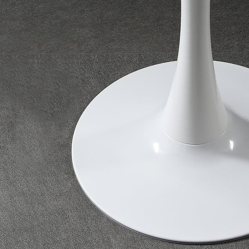 Metal Contemporary Round Dining Table Wood Top Table with Tulip Clearhalo ' dining_table' 'Dining Tables & Seating' 'Dining Tables' 'furn' 'furn_dining_table' 'Furniture' 'furniture_dining_table' 'Kitchen & Dining Furniture' 'kitchen&dining_furn' 'kitchen' 'kitchen_dining_table' 4060938