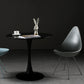 Metal Contemporary Round Dining Table Wood Top Table with Tulip Clearhalo ' dining_table' 'Dining Tables & Seating' 'Dining Tables' 'furn' 'furn_dining_table' 'Furniture' 'furniture_dining_table' 'Kitchen & Dining Furniture' 'kitchen&dining_furn' 'kitchen' 'kitchen_dining_table' 4060940