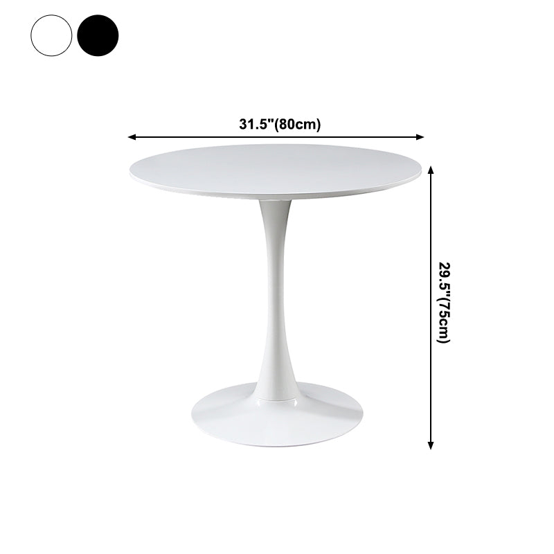 Metal Contemporary Round Dining Table Wood Top Table with Tulip Clearhalo ' dining_table' 'Dining Tables & Seating' 'Dining Tables' 'furn' 'furn_dining_table' 'Furniture' 'furniture_dining_table' 'Kitchen & Dining Furniture' 'kitchen&dining_furn' 'kitchen' 'kitchen_dining_table' 4060944