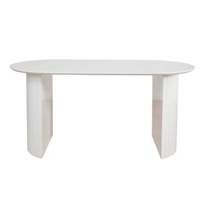 Contemporary Style Oval Dining Table Solid Wood Furniture for Dining Room White Without Chairs Clearhalo ' dining_table' 'Dining Tables & Seating' 'Dining Tables' 'furn' 'furn_dining_table' 'Furniture' 'furniture_dining_table' 'Kitchen & Dining Furniture' 'kitchen&dining_furn' 'kitchen' 'kitchen_dining_table' 4060949