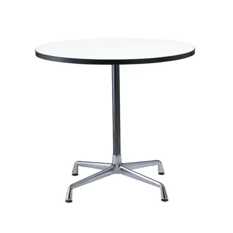 Metal Contemporary Round Dining Table Manufactured Wood Dining Table with Pedestal Clearhalo ' dining_table' 'Dining Tables & Seating' 'Dining Tables' 'Furniture' 'furniture_dining_table' 'Kitchen & Dining Furniture' 'kitchen&dining_furn' 'kitchen' 'kitchen_dining_table' 4060961