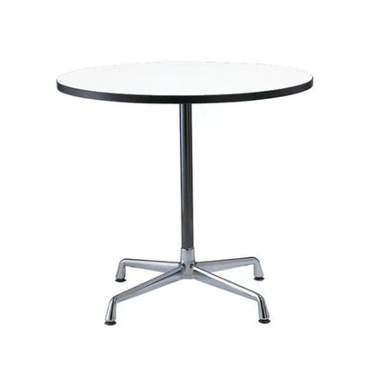 Metal Contemporary Round Dining Table Manufactured Wood Dining Table with Pedestal Clearhalo ' dining_table' 'Dining Tables & Seating' 'Dining Tables' 'Furniture' 'furniture_dining_table' 'Kitchen & Dining Furniture' 'kitchen&dining_furn' 'kitchen' 'kitchen_dining_table' 4060961