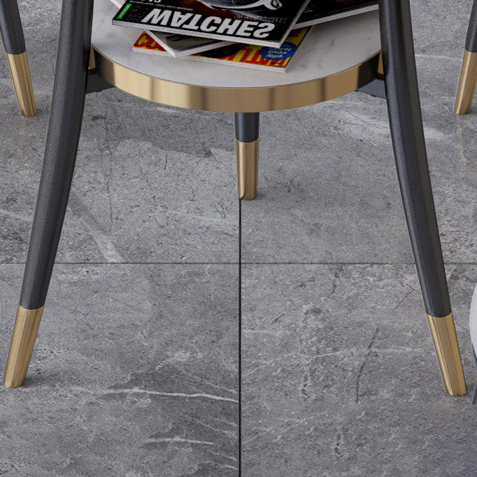 Metal Contemporary Round Dining Table Manufactured Wood Dining Table with Legs Clearhalo ' dining_table' 'Dining Tables & Seating' 'Dining Tables' 'furn' 'furn_dining_table' 'Furniture' 'furniture_dining_table' 'Kitchen & Dining Furniture' 'kitchen&dining_furn' 'kitchen' 'kitchen_dining_table' 4060995