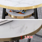 Metal Contemporary Round Dining Table Manufactured Wood Dining Table with Legs Clearhalo ' dining_table' 'Dining Tables & Seating' 'Dining Tables' 'furn' 'furn_dining_table' 'Furniture' 'furniture_dining_table' 'Kitchen & Dining Furniture' 'kitchen&dining_furn' 'kitchen' 'kitchen_dining_table' 4060996