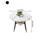 Metal Contemporary Round Dining Table Manufactured Wood Dining Table with Legs Clearhalo ' dining_table' 'Dining Tables & Seating' 'Dining Tables' 'furn' 'furn_dining_table' 'Furniture' 'furniture_dining_table' 'Kitchen & Dining Furniture' 'kitchen&dining_furn' 'kitchen' 'kitchen_dining_table' 4060999