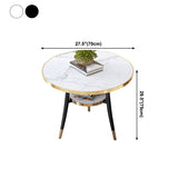 Metal Contemporary Round Dining Table Manufactured Wood Dining Table with Legs Clearhalo ' dining_table' 'Dining Tables & Seating' 'Dining Tables' 'furn' 'furn_dining_table' 'Furniture' 'furniture_dining_table' 'Kitchen & Dining Furniture' 'kitchen&dining_furn' 'kitchen' 'kitchen_dining_table' 4060999