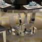 Luxury Style Marble Dining Table Metallic Single Pedestal Round Table for Home Clearhalo ' dining_table' 'Dining Tables & Seating' 'Dining Tables' 'furn' 'furn_dining_table' 'Furniture' 'furniture_dining_table' 'Kitchen & Dining Furniture' 'kitchen&dining_furn' 'kitchen' 'kitchen_dining_table' 4061007