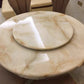 Luxury Style Marble Dining Table Metallic Single Pedestal Round Table for Home Clearhalo ' dining_table' 'Dining Tables & Seating' 'Dining Tables' 'furn' 'furn_dining_table' 'Furniture' 'furniture_dining_table' 'Kitchen & Dining Furniture' 'kitchen&dining_furn' 'kitchen' 'kitchen_dining_table' 4061008