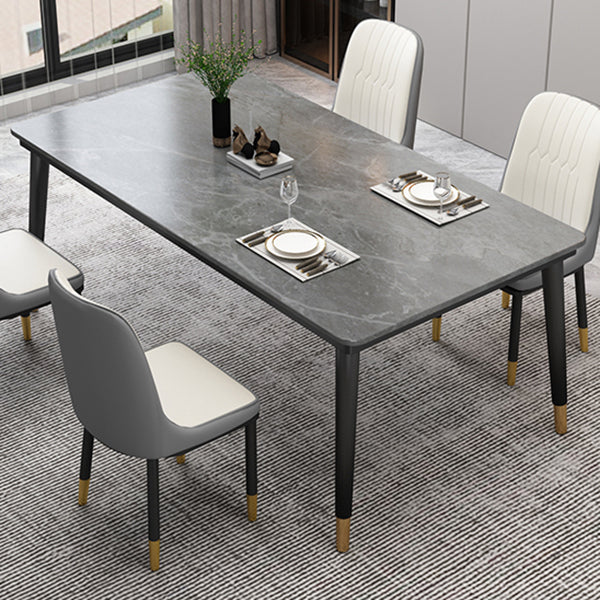 Modern Sintered Stone Top Table Rectangle Kitchen Dining Table with 4 Legs Base Clearhalo ' dining_table' 'Dining Tables & Seating' 'Dining Tables' 'furn' 'furn_dining_table' 'Furniture' 'furniture_dining_table' 'Kitchen & Dining Furniture' 'kitchen&dining_furn' 'kitchen' 'kitchen_dining_table' 4061044