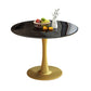 31.5-inch Metal Traditional Luxury Dining Table Round Indoor Table with Tulip Black Without Chairs Clearhalo ' dining_table' 'Dining Tables & Seating' 'Dining Tables' 'furn' 'furn_dining_table' 'Furniture' 'furniture_dining_table' 'Kitchen & Dining Furniture' 'kitchen&dining_furn' 'kitchen' 'kitchen_dining_table' 4061116