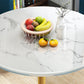 31.5-inch Metal Traditional Luxury Dining Table Round Indoor Table with Tulip Clearhalo ' dining_table' 'Dining Tables & Seating' 'Dining Tables' 'furn' 'furn_dining_table' 'Furniture' 'furniture_dining_table' 'Kitchen & Dining Furniture' 'kitchen&dining_furn' 'kitchen' 'kitchen_dining_table' 4061118